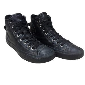 Converse Black Leather Hightops